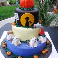 It's The Great Pumpkin Charlie Brown! Many thanks to one of this year's spooky contest entries...my cake was totally inspired by yours. Top pumpkin cake was made with the...