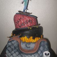 Skate Park Cake My first attempt at a topsy turvy cake!