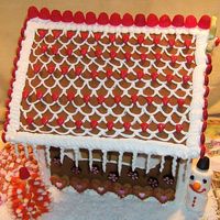 Roof Detail A shot to show the detail on the roof of my gingerbread house.