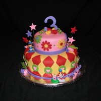 Dora Birthday Cake This cake was for my daughter's 3rd birthday. Everything is made outof fodant,except for the figurines.