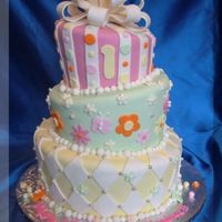 Topsy Turvy First Birthday 6,8,10 inch topsy turvy cake. Mom designed the cake.