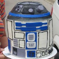 R2D2 iced in bc with fondant accents