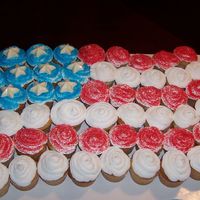 American Flag I took this to a Memorial Day Party I went to. I knew their would be kids at the party. I saw this idea in the wilton yearbook.
