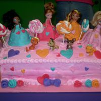Soda Pop Girl Cake My daughter loves soda pop girls and personally picked every color, flower and heart and where she wanted it on her cake. It was fun baking...
