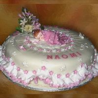 Christening Cake 16Th Jan 2007 This cake was made for a christening and all the stuff is made out of sugar