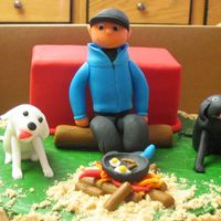 Camping With The Boys! I thought this came out pretty cute but was lacking so many details I would have loved to add.. the woman was on a very small budget and...