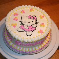 Hello Kitty Lemon cake with lemon filling. I made this cake for my nieces 5th birthday, she just loves Hello Kitty.