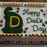 Happy Dad's Day Inspired by Cakery, the idea of this cake was inspired by her T-Rex cake. It is chocolate cake, raspberry filling, and Fiori Di Sicilia...