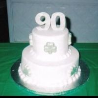 My Irish Grandads 90Th Birthday The party was an irish theme. I made the shamrocks using fondant.