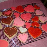 Valentine Day Cookies This is an assortment of the valentine day cookies I made. All were done with fondant and glued with RI.