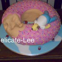 Homer This cake I did for my first comp! The theme was "The man in your life" The cake was a fruit cake which was 13" round....