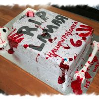 Hallowpalooza 6 Chocolate Pumpkin Spice Cake with MMF and MMF decorations. 11x15 2 layer.