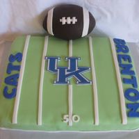Brentons 3Rd Birthday All edible. Football is rice krispie with chocolate fondant. UK is edible image.