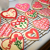 Valentine's Day Cookies Decorated with buttercream.