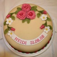 Confirmation Cake Today is my daughter's Confirmation Day. I've made this cake for her. It's a spongecake filled with wild strawberry jam,...