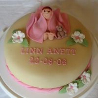 Christening Cake For Linn Anett I made this cake for my nephew's daughter's Christening. It's a sponge cake filled with chocolate ganache and raspberry...