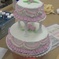 Wilton Course 3 Final This is my course 3 cake. I finished my class in August and am just getting around to posting it and others I've done.