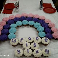 Rainbow Cupcakes Lazy cake day for daughter's 6 year birthday