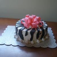 Zebra And Pink Cake vanilla cake with pink and black sprinkles. the inside was so cute!!! buttercream frosting. i switched up my frosting and made this cake...