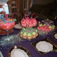 Margarita Cake In A Giant Margarita Glass Strawberry Margarita cake, crumbed to look like a frozen drink.... Fondant ribbons and #21... Lime/Strawberry Margarita Cupcakes..Cupcake...