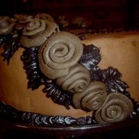 Death By Chocolate....again Another view of the cake to view the cascading roses.