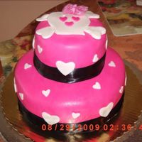 Pink Skull Grandaughters sixth Birthday Cake