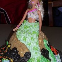 First Doll Cake First doll cake. I used a Pamered Chef Batter Bowl to bake the cake in.