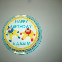 Clown Cakes 2 layer cake, buttercream icing