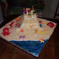 Sandcastle Cake I made this cake for my niece's 1st Birthday. The "sand" is crushed vanilla wafers. Most of the toys I found at the dollor...