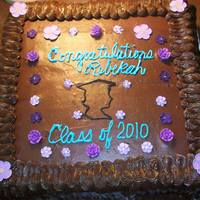 Congratulations Rebekah This was a 2-layer 16" Deep Dark Chocolate Cake with Chocolate Buttercream. The flowers were store bought sugar flowers. Unfortunately...
