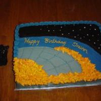 Darth Vader Darth figure is on the side to be placed on the cake at the party.