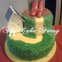 Nicole My daughter's gift to her BFF. Butter cake, fudge filling, buttercream frostin, gumpaste accents, & color flow.Thanks to all my...