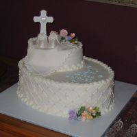 Garrett's Baptism Cake a cake I made for my son's baptism