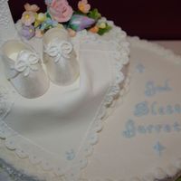 Garrett's Cake 2 close up view of baptism cake