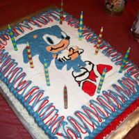 Sonic The Hedgehog Sonic the hedgehog cake for my nephews birthday