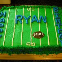 Football Birthday A cake I did for my little brothers birthday. Not as good as the one I did for him last year but I ran out of time. I think he liked it...
