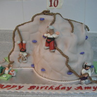 Indoor Rock Climbing Wall MMF choc cake. For a girl who does little else in her spare time!! My DGD.
