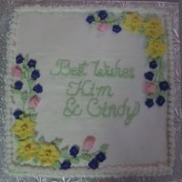 Simple Bridal Shower This cake was for a dual bridal shower. Two different teachers were getting married so the cake had to be for both. the budget was minimal...