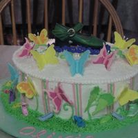 Butterflies And Shoes Butterflies are colourflow with stamens as antennae, the shoes on the border are Barbie shoes and the shoe on top is the little girl's...