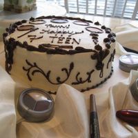 Sweet 16 Makeup Box Cake 