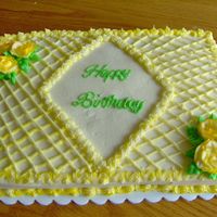 Birthday Cake This was a spur of the moment cake order. This is a lemon cake with buttercream icing.