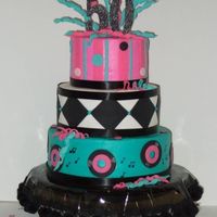 50S Anniversary This idea was taken from a cake by cakesbyallison. It's butter cream with fondant decorations. If I could do it all over, it would be...