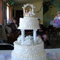 Simple Wedding Cake vanilla cake with lemon cream filling and vanilla icing