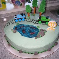 Thomas Cake One of my first cakes (for my son). Needs to be smoother.