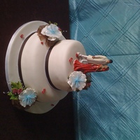 Preya's Wedding Cake This cake gave me a lot of trouble with the colours the bride had chosen -- brown and turquoise which were fine but then she gave me the...