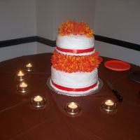 000_1149.jpg I posted this on Sunday when I made it for my friends Bridal Shower.Here is the picture of how the cake looked at the shower. It wasa White...