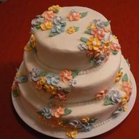 Pastel Flowers Wedding Shower All Buttercream.
