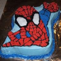 Spiderman Birthday Cake not my best work - but good practice