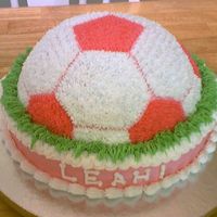 Soccer Birthday I made this for my step-grandaughter's birthday tomorrow. Thanks to everyone who has posted a soccer picture, I studied those for...