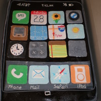 I Phone iPhone cake. when i got the order I thought that it would be pretty easy...I was wrong the cake took me two days to decorate. I am happy...